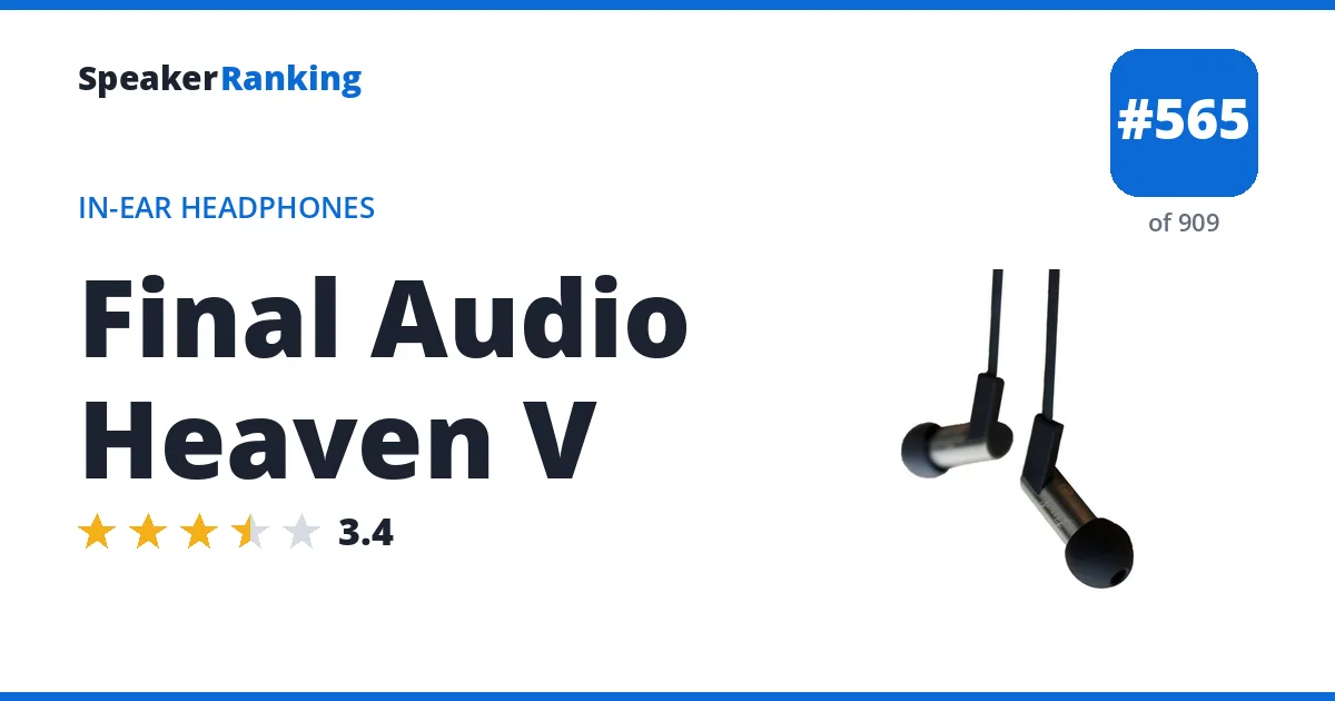 Final Audio Heaven V ranking card