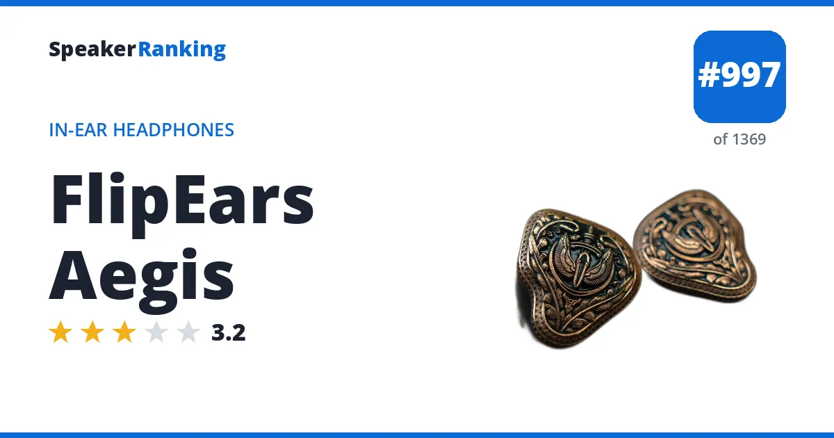 FlipEars Aegis - ranked #997 of 1369 In-Ear Headphones · Editor's rating 3.2/5