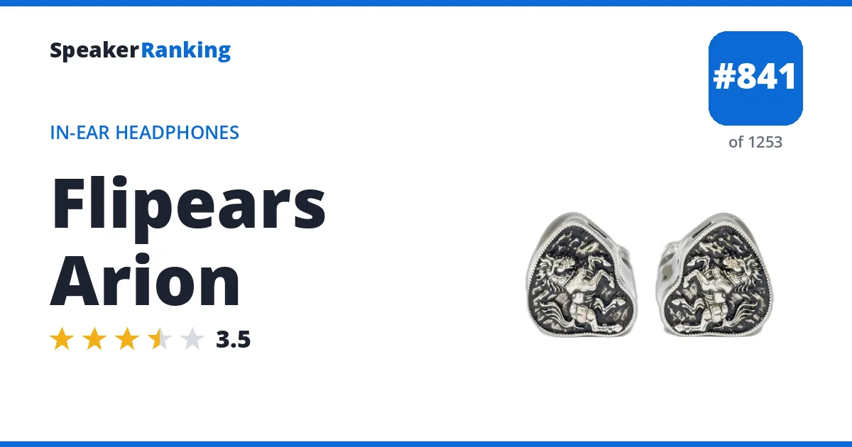Flipears Arion - ranked #841 of 1253 In-Ear Headphones · Editor's rating 3.5/5