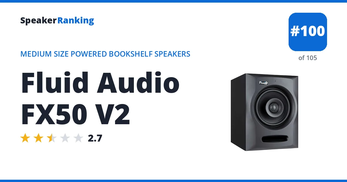 Fluid Audio FX50 V2 ranking card