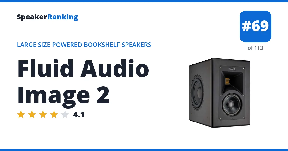 Fluid Audio Image 2 - ranked #69 of 113 Large Size Powered Bookshelf Speakers · Editor's rating 4.1/5
