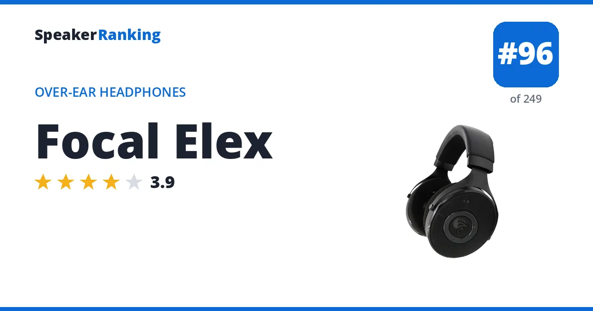 Focal Elex - ranked #96 of 249 Over-Ear Headphones · Editor's rating 3.9/5