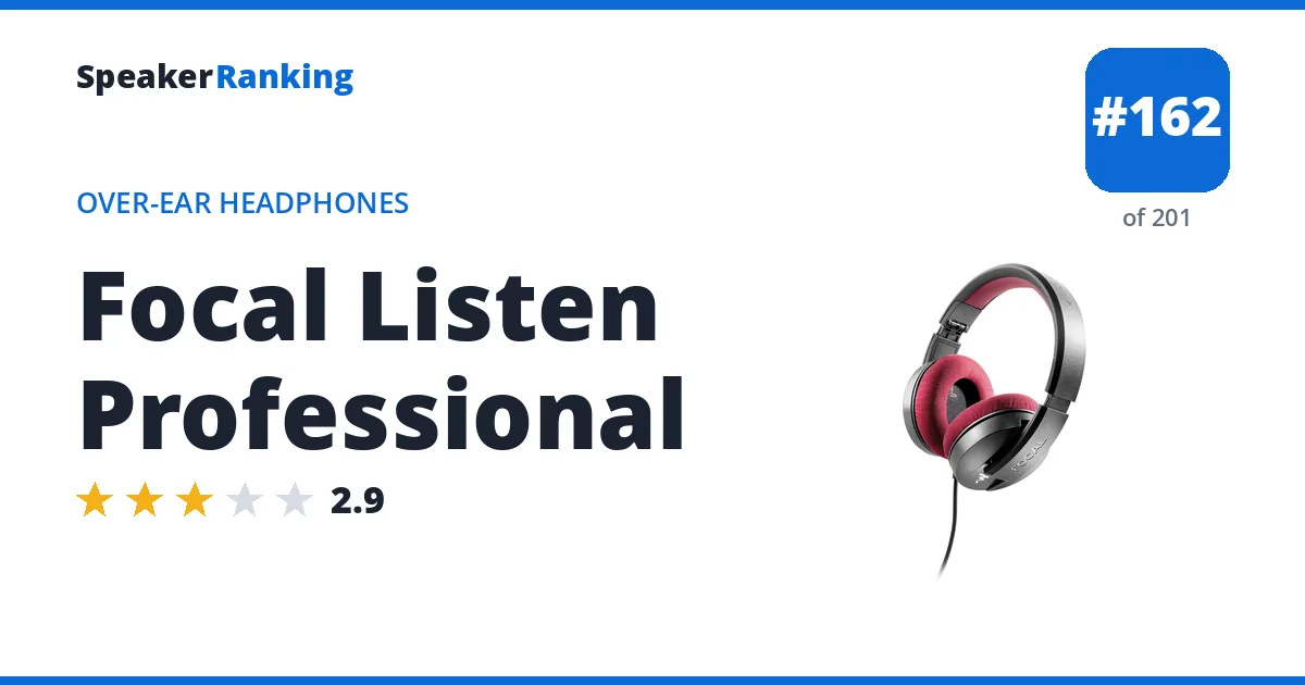 Focal Listen Professional - ranked #151 of 190 Over-Ear Headphones · Editor's rating 2.9/5