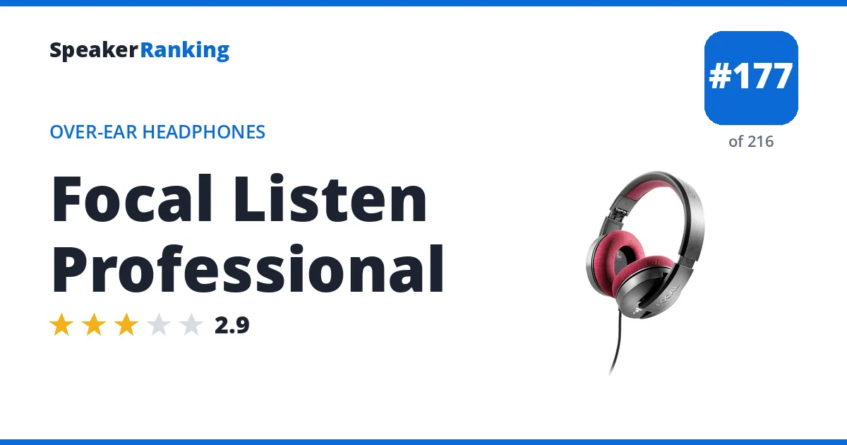 Focal Listen Professional ranking card