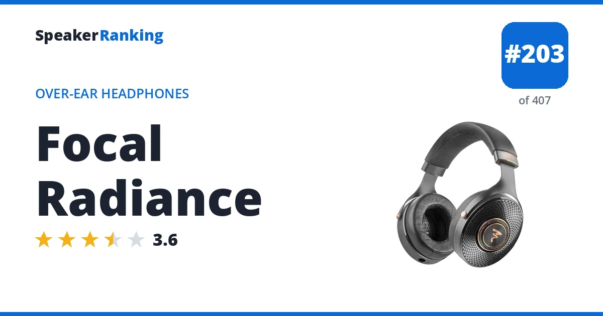 Focal Radiance - ranked #203 of 382 Over-Ear Headphones · Editor's rating 3.6/5