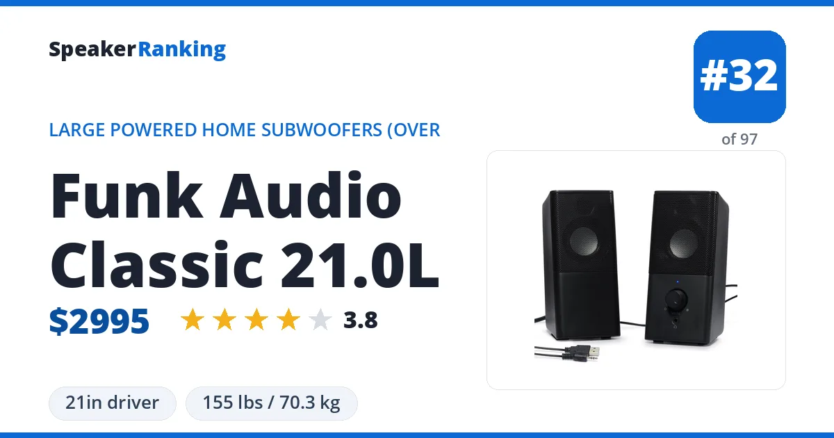 Funk Audio Classic 21.0L ranking card