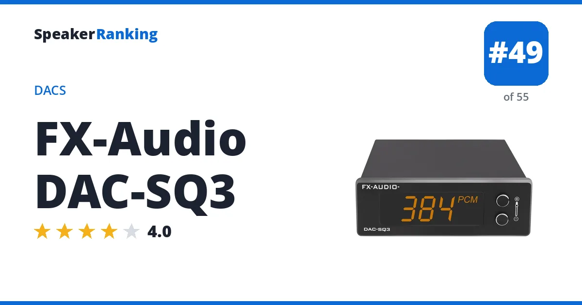 FX-Audio DAC-SQ3 ranking card
