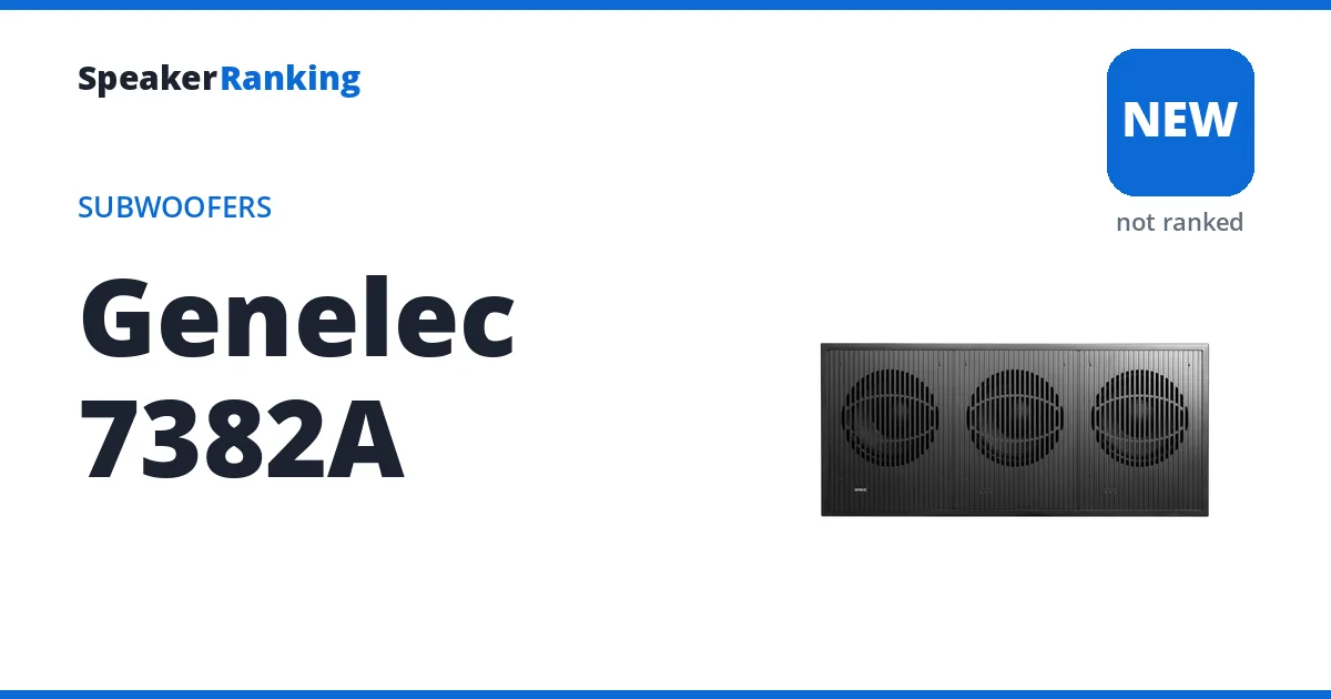 Genelec 7382A, not yet ranked