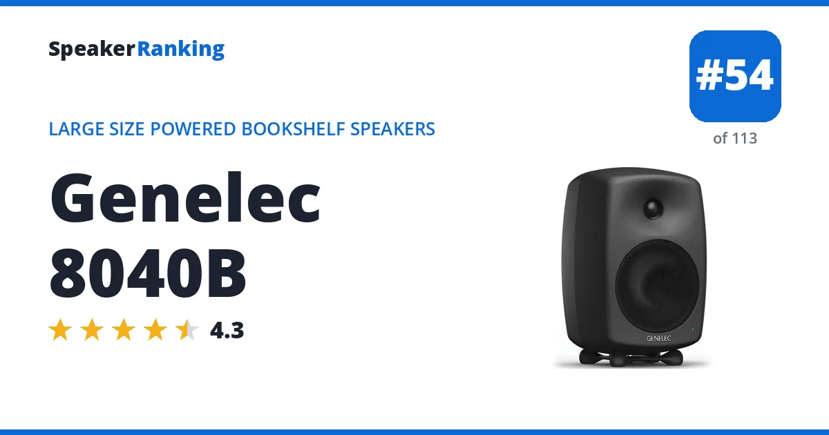 Genelec 8040B ranking card