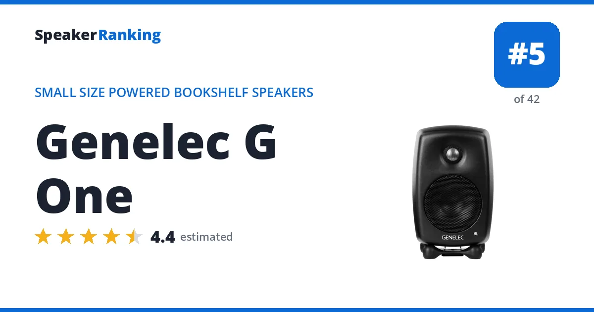 Genelec G One - ranked #5 of 42 Small Size Powered Bookshelf Speakers · Editor's rating 4.4/5