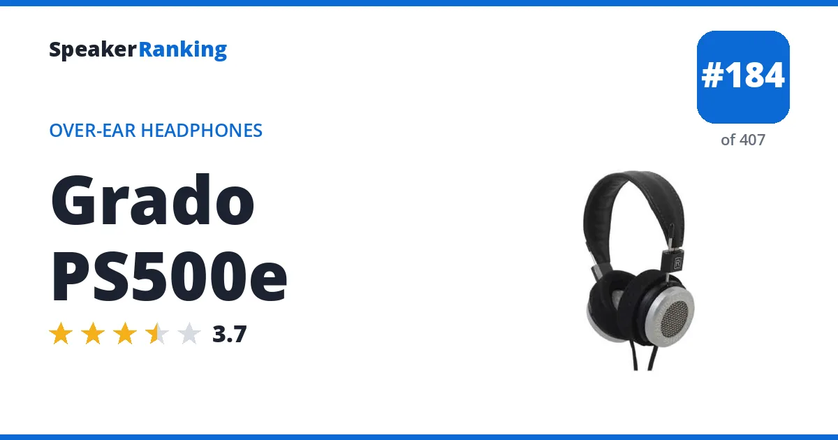 Grado PS500e - ranked #184 of 382 Over-Ear Headphones · Editor's rating 3.7/5