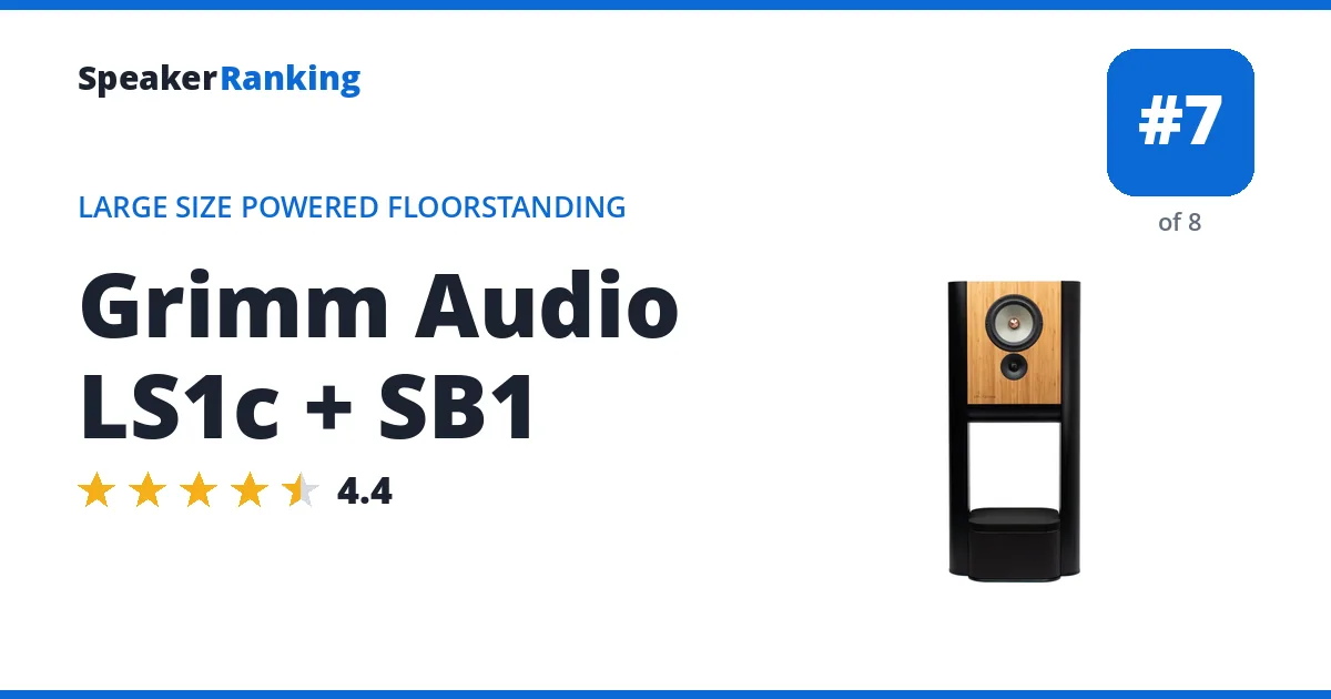 Grimm Audio LS1c + SB1 - ranked #7 of 8 Large Size Powered Floorstanding Speakers · Editor's rating 4.4/5