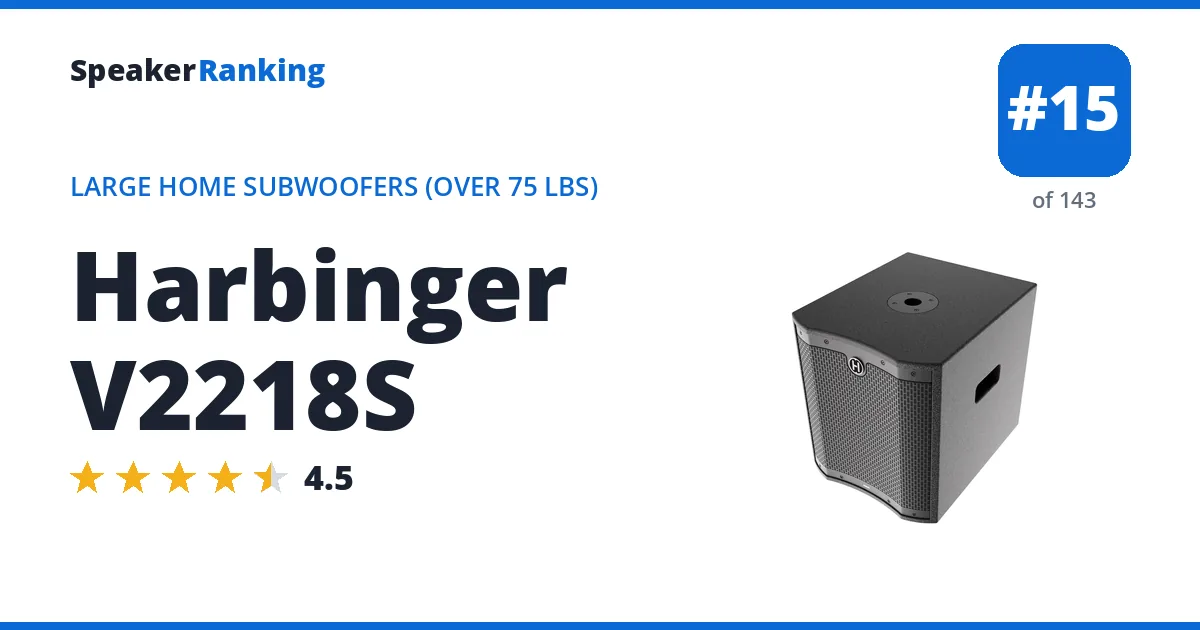 Harbinger V2218S ranking card