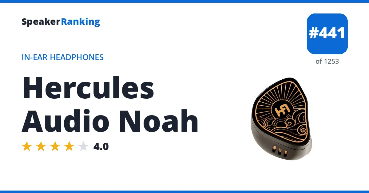 Hercules Audio Noah - ranked #441 of 1253 In-Ear Headphones · Editor's rating 4/5