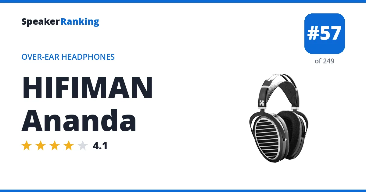 HIFIMAN Ananda - ranked #57 of 249 Over-Ear Headphones · Editor's rating 4.1/5
