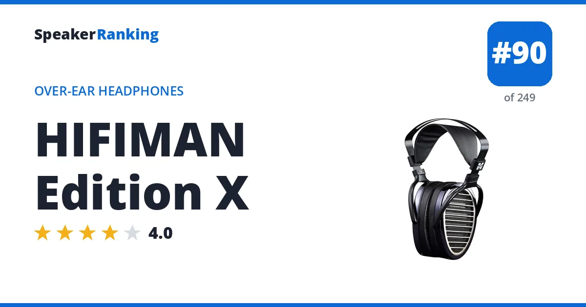 HIFIMAN Edition X - ranked #90 of 249 Over-Ear Headphones · Editor's rating 4/5