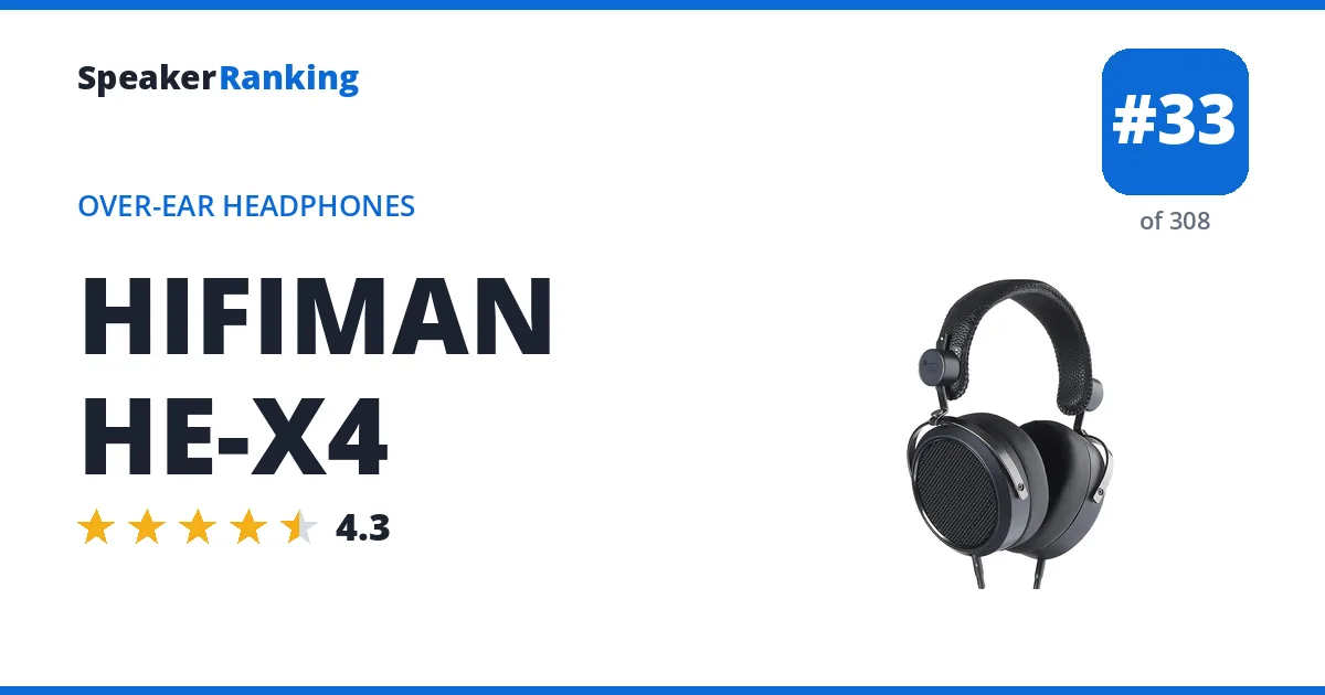 HIFIMAN HE-X4 - ranked #33 of 308 Over-Ear Headphones · Editor's rating 4.3/5