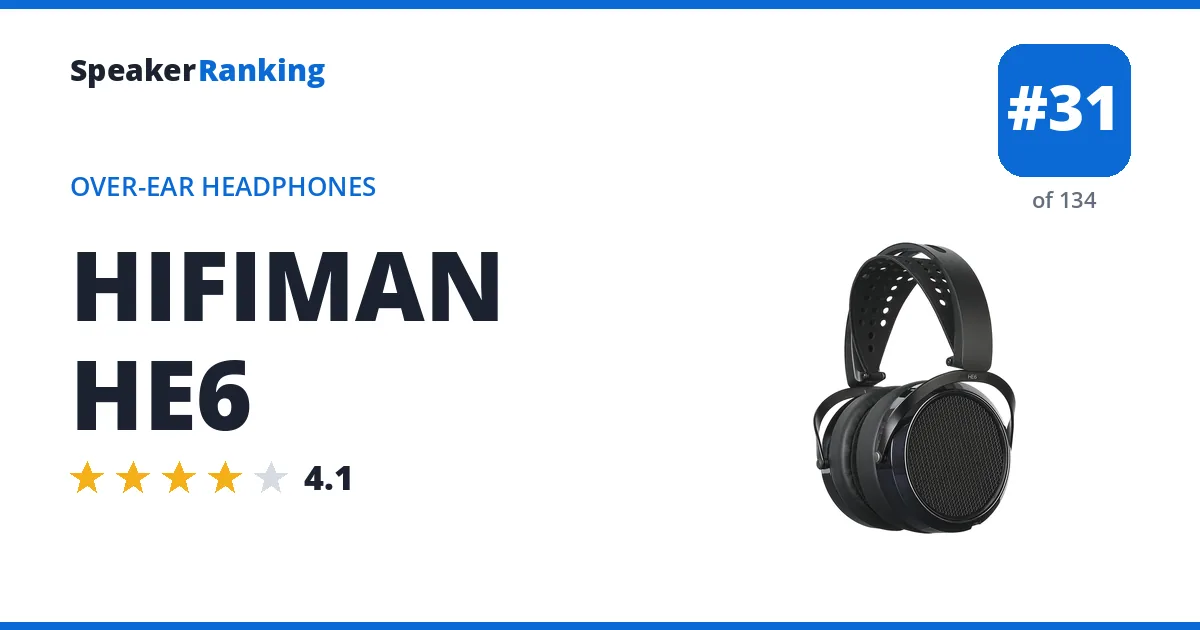 HIFIMAN HE6 ranking card