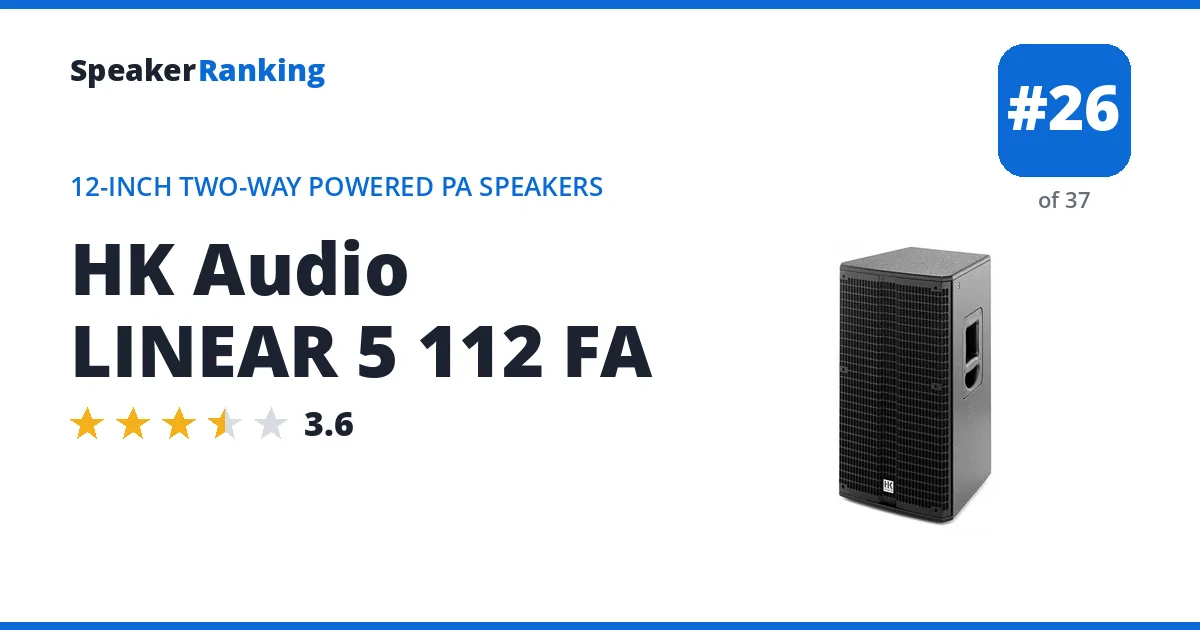 HK Audio LINEAR 5 112 FA ranking card