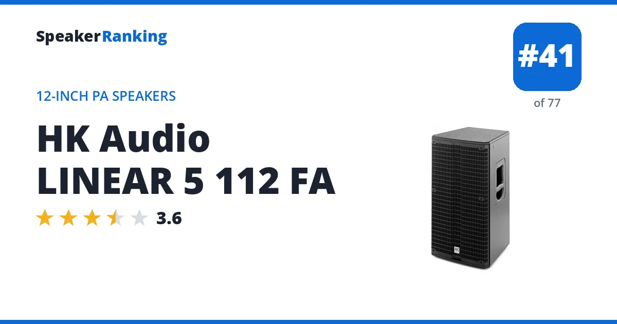 HK Audio LINEAR 5 112 FA ranking card