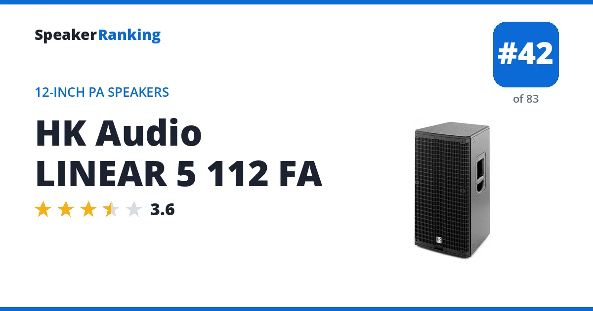 HK Audio LINEAR 5 112 FA ranking card