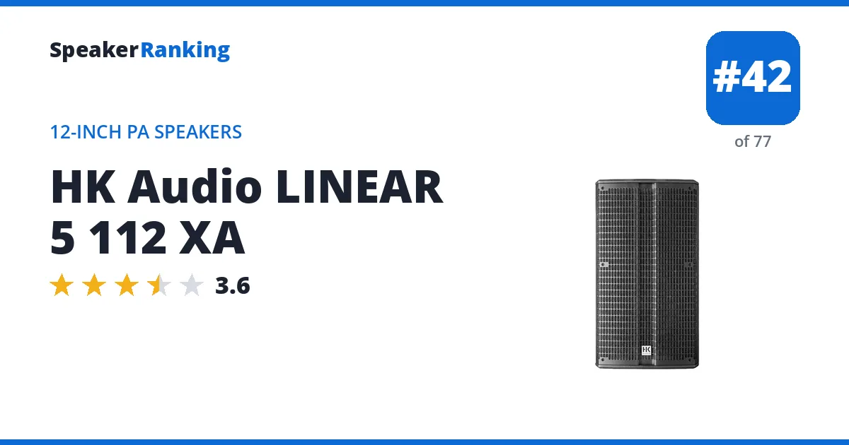 HK Audio LINEAR 5 112 XA ranking card
