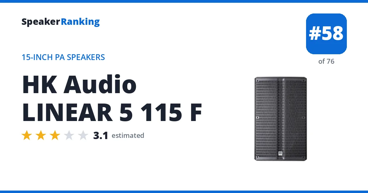 HK Audio LINEAR 5 115 F ranking card