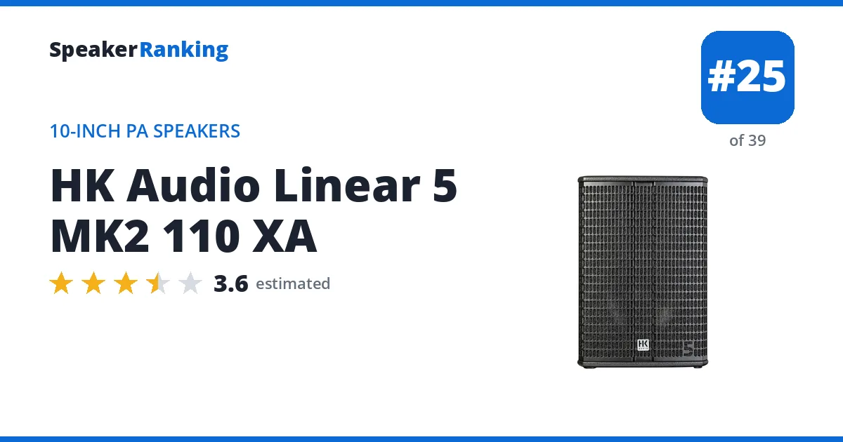 HK Audio Linear 5 MK2 110 XA ranking card