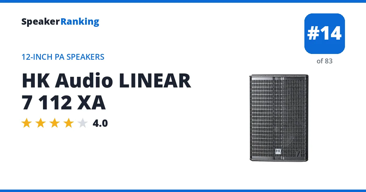 HK Audio LINEAR 7 112 XA ranking card