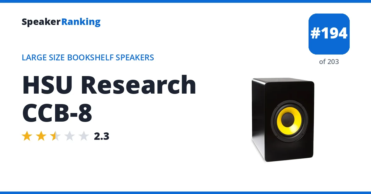 HSU Research CCB-8 ranking card