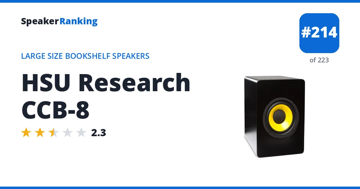 HSU Research CCB-8 ranking card