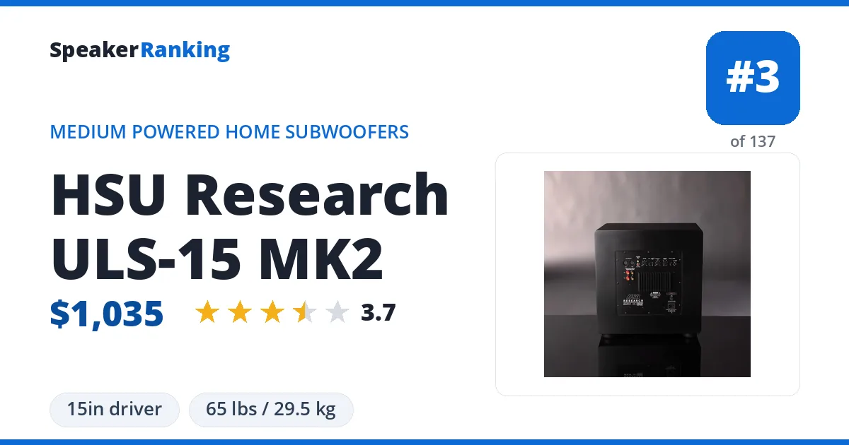 HSU Research ULS-15 MK2 ranking card