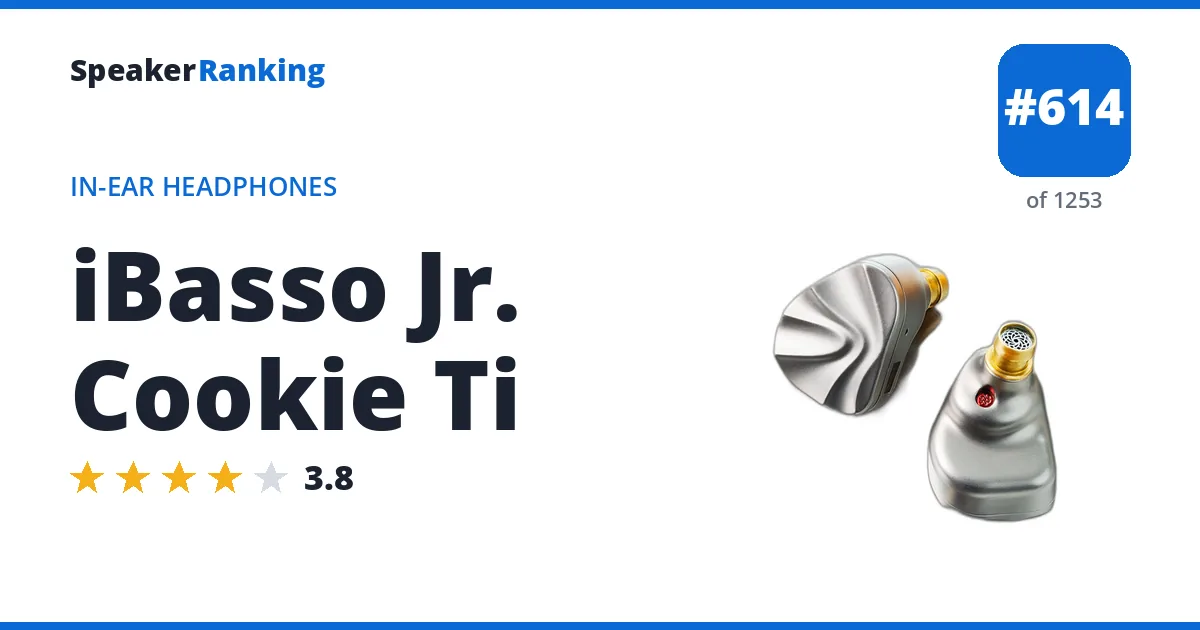 iBasso Jr. Cookie Ti - ranked #614 of 1253 In-Ear Headphones · Editor's rating 3.8/5
