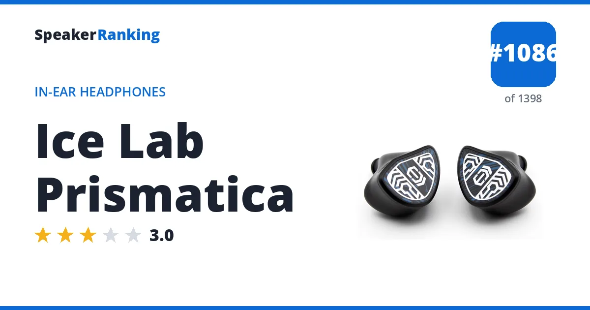 Ice Lab Prismatica - ranked #1086 of 1398 In-Ear Headphones · Editor's rating 3/5