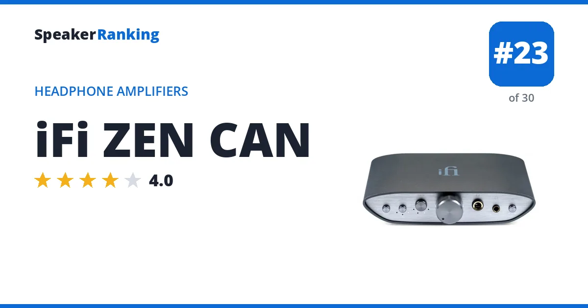 iFi ZEN CAN - ranked #23 of 30 Headphone Amplifiers · Editor's rating 4/5