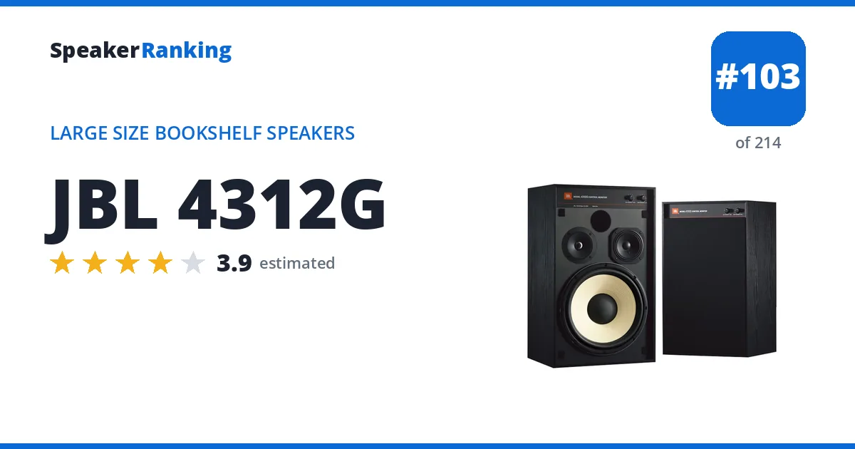 JBL 4312G ranking card