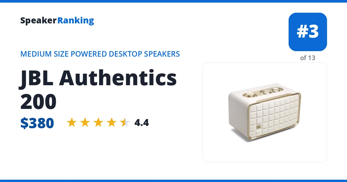 JBL Authentics 200 ranking card