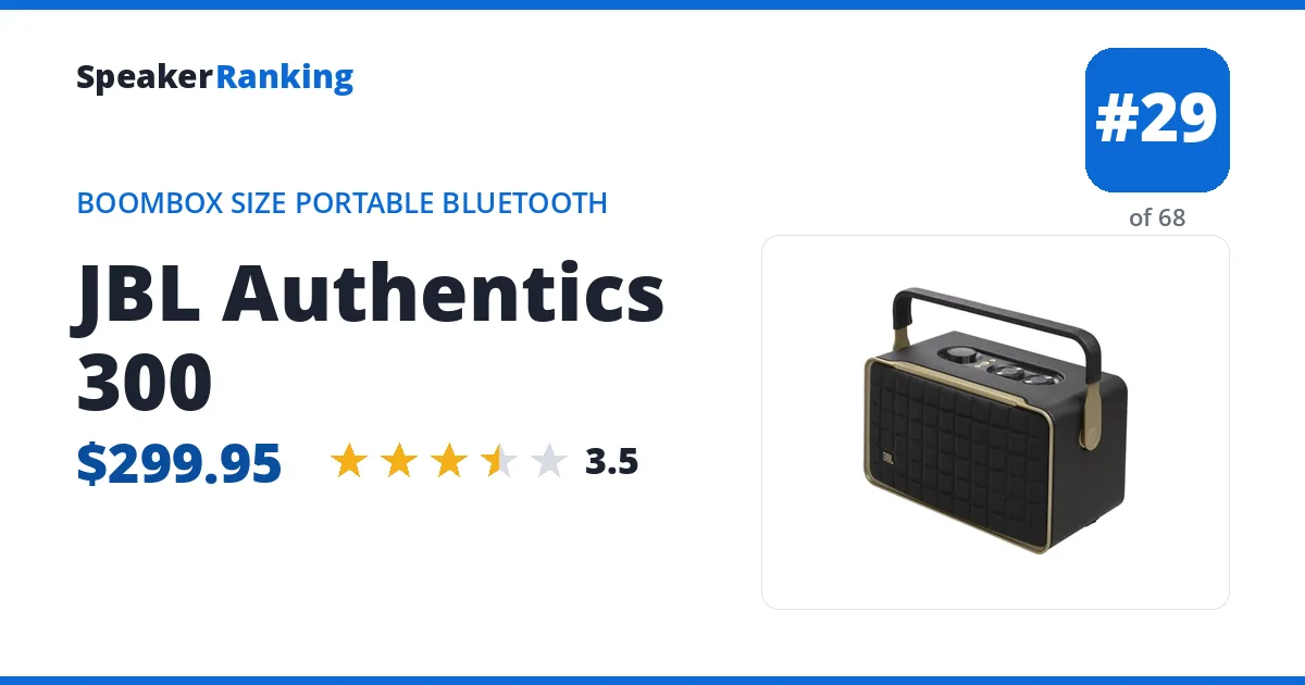 JBL Authentics 300 ranking card
