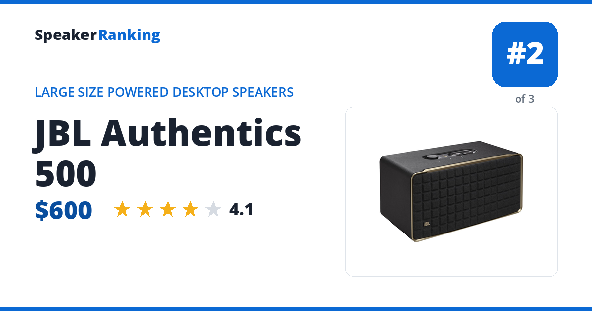 JBL Authentics 500 ranking card