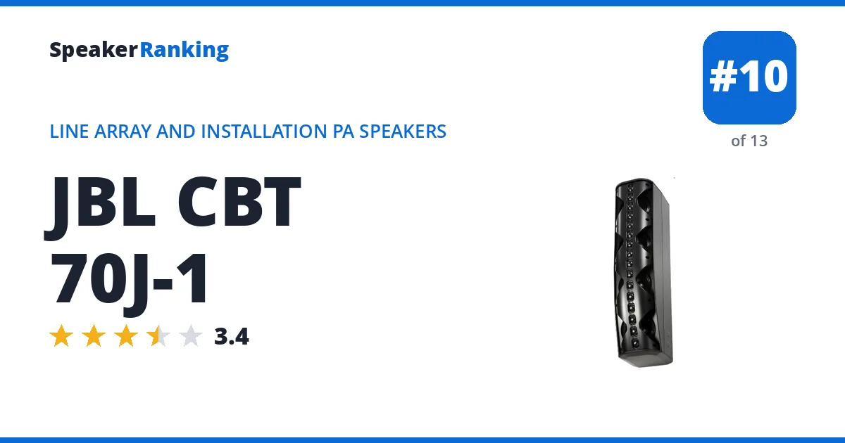 JBL CBT 70J-1 - ranked #10 of 13 Line Array and Installation PA Speakers · Editor's rating 3.4/5