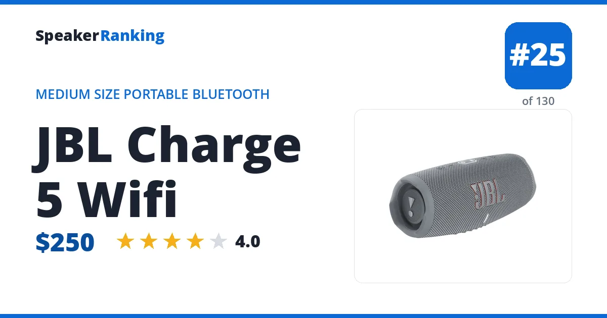 JBL Charge 5 Wifi ranking card