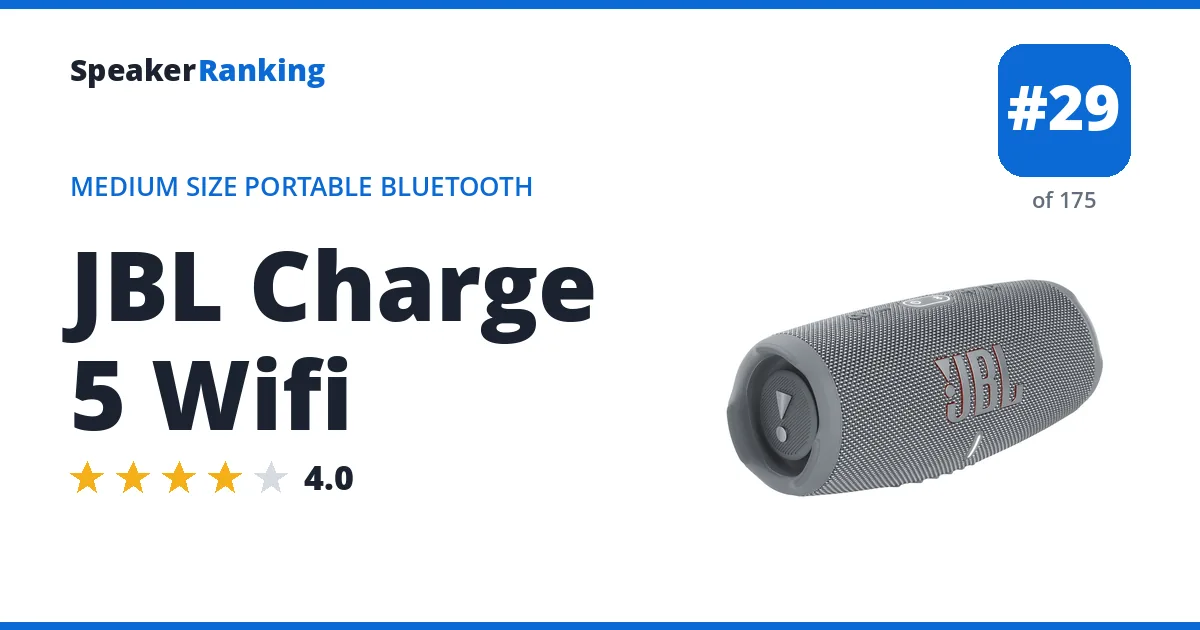 JBL Charge 5 Wifi ranking card