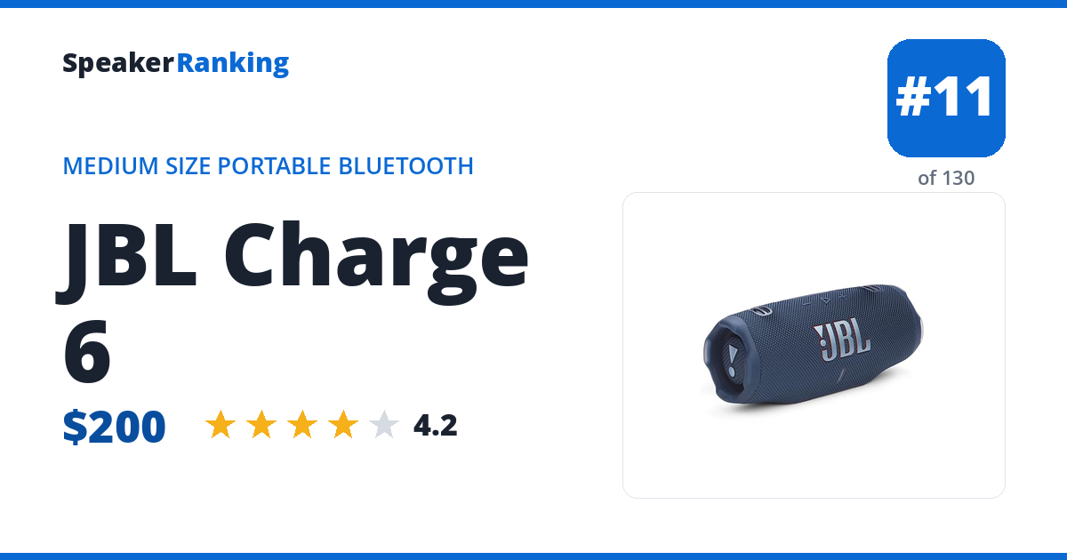 JBL Charge 6 ranking card