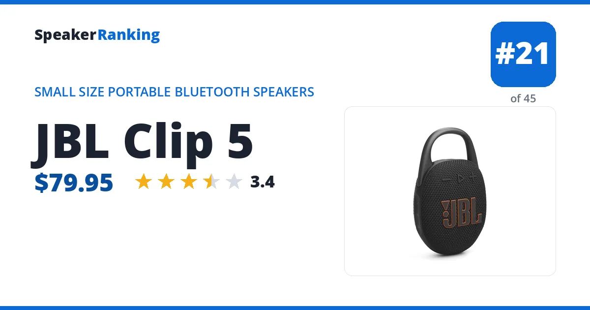 JBL Clip 5 ranking card