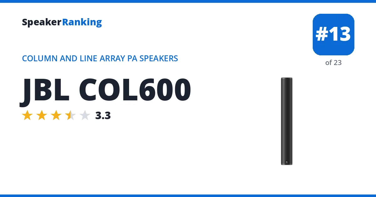 JBL COL600 ranking card
