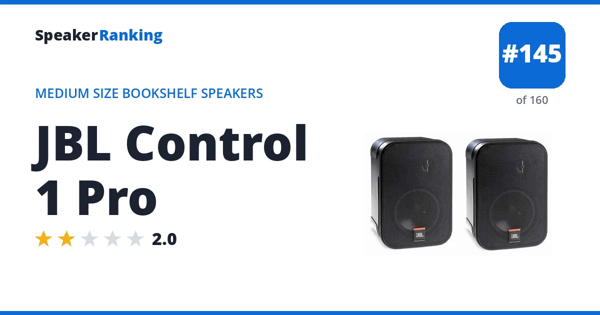 JBL Control 1 Pro ranking card