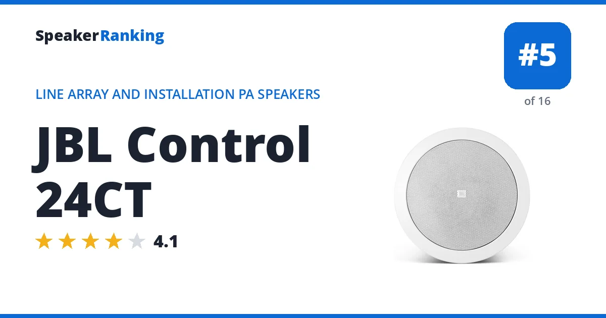 JBL Control 24CT - ranked #5 of 16 Line Array and Installation PA Speakers · Editor's rating 4.1/5