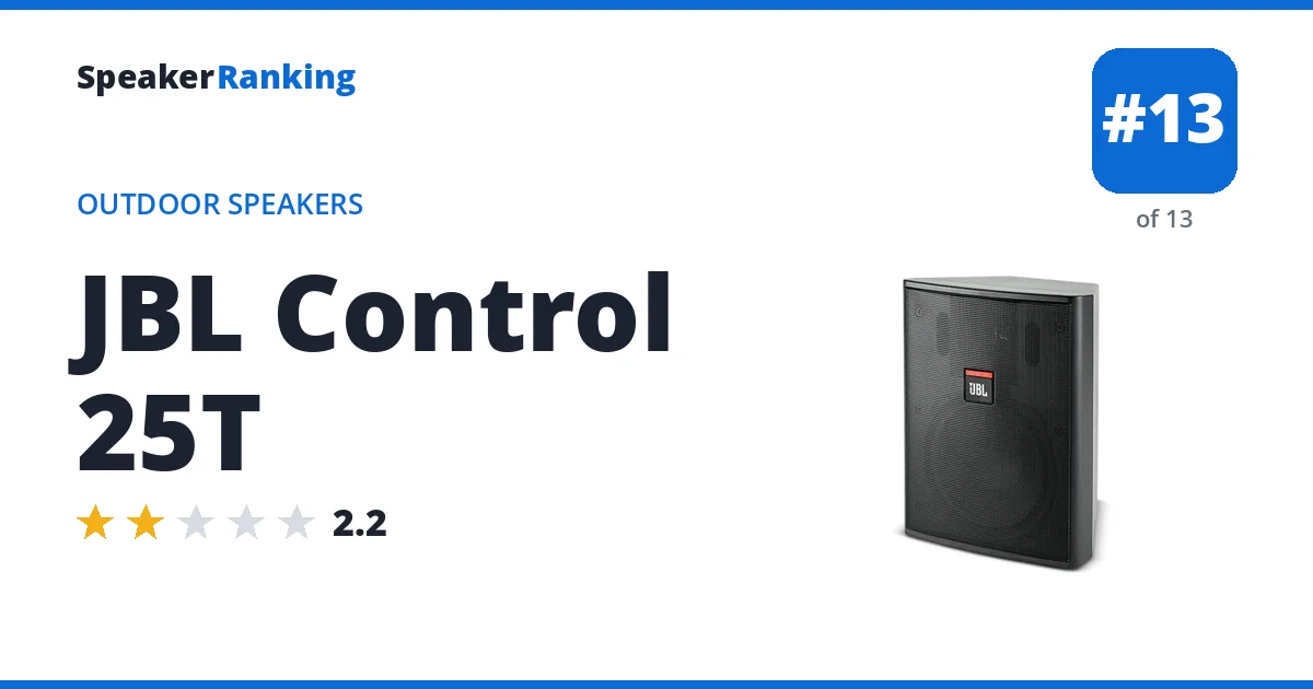 JBL Control 25T ranking card