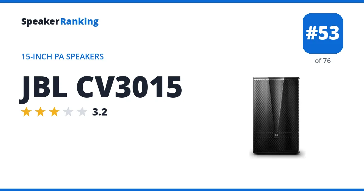 JBL CV3015 ranking card