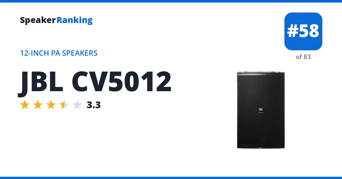 JBL CV5012 ranking card